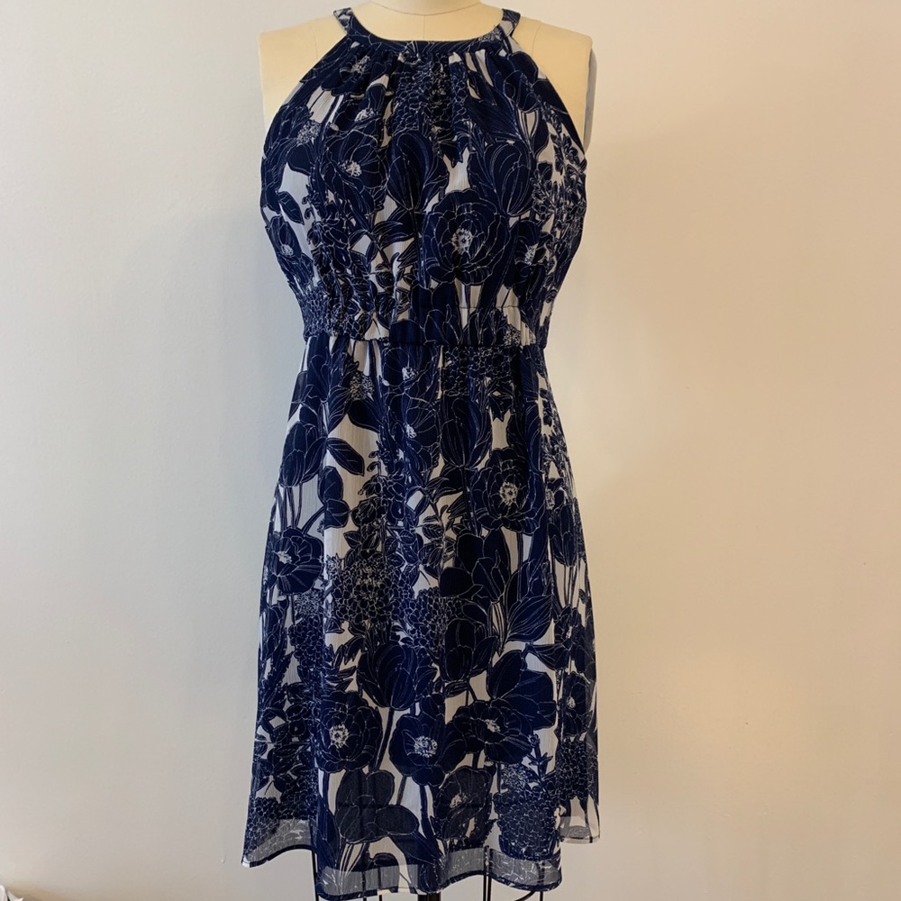 Tommy Hilfiger Navy/White Floral Dress